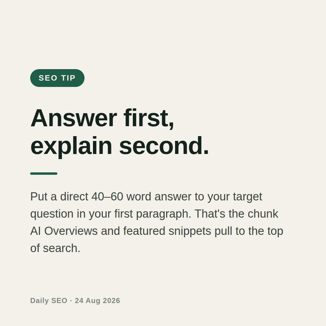 Want show up AI Overviews featured snippets Put direct 4060