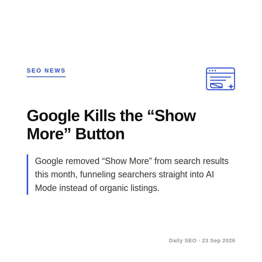 Google just quietly killed clicksaving button Google removed Show More