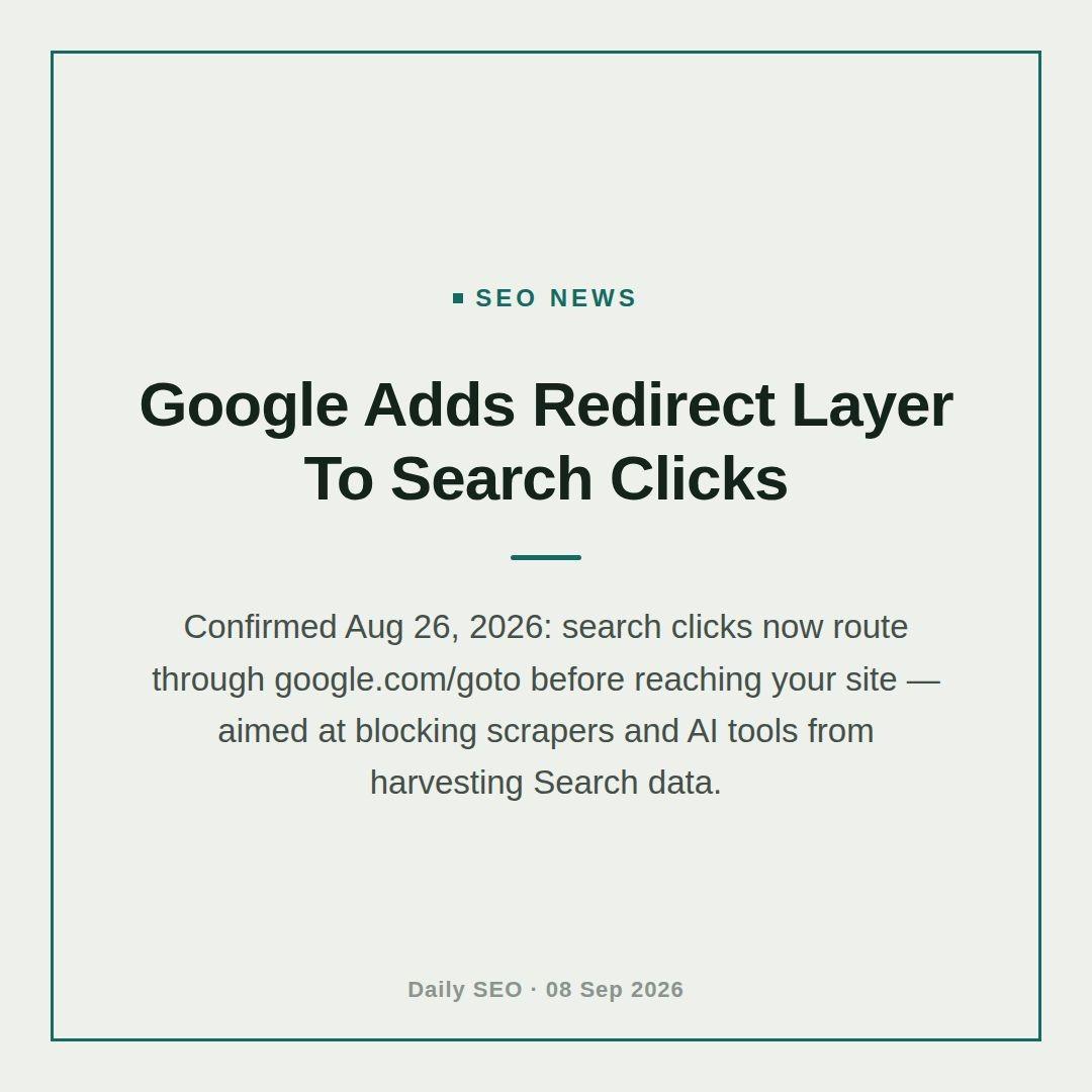 Google just added detour every search click Confirmed August 26