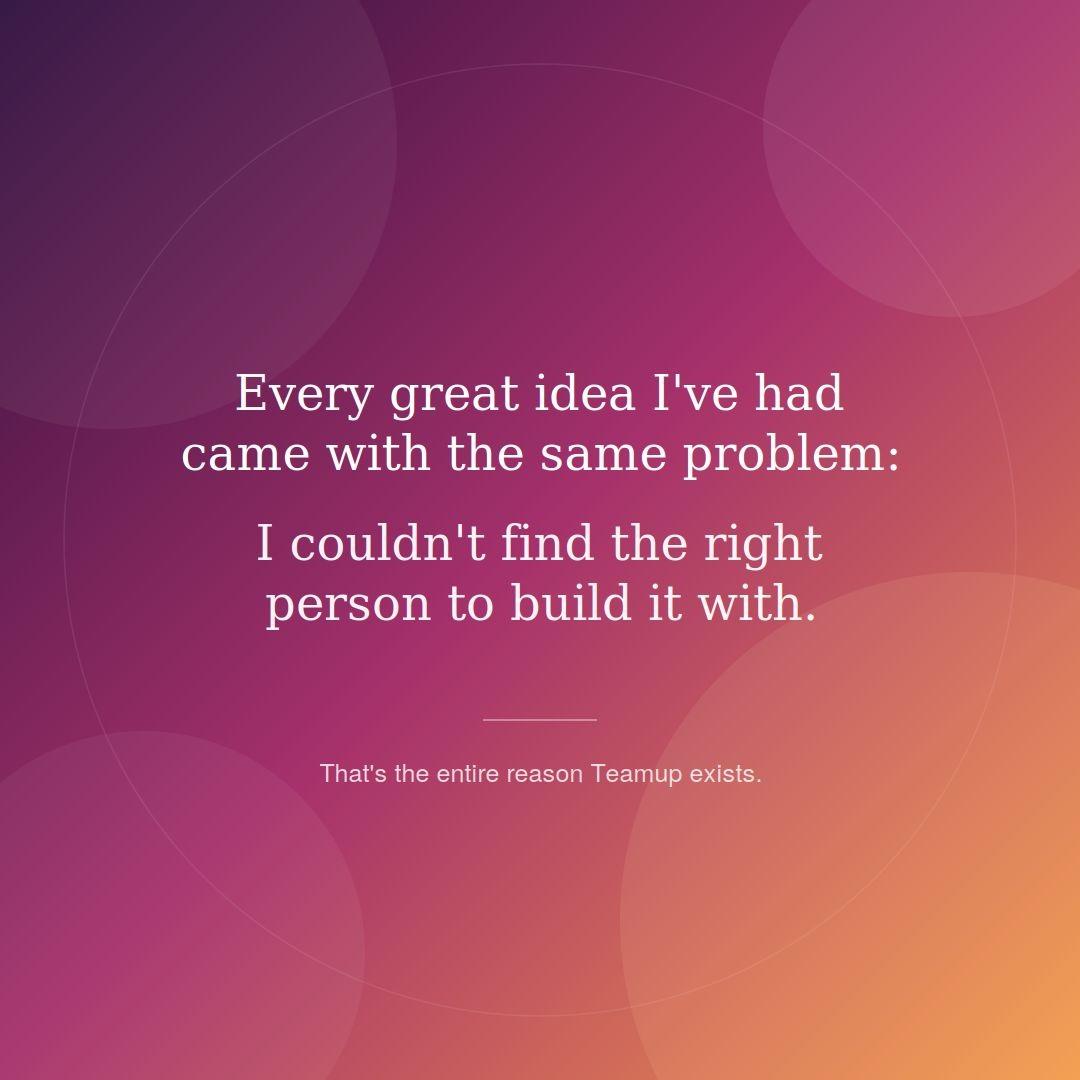 Every great idea Ive had came same problem couldnt find