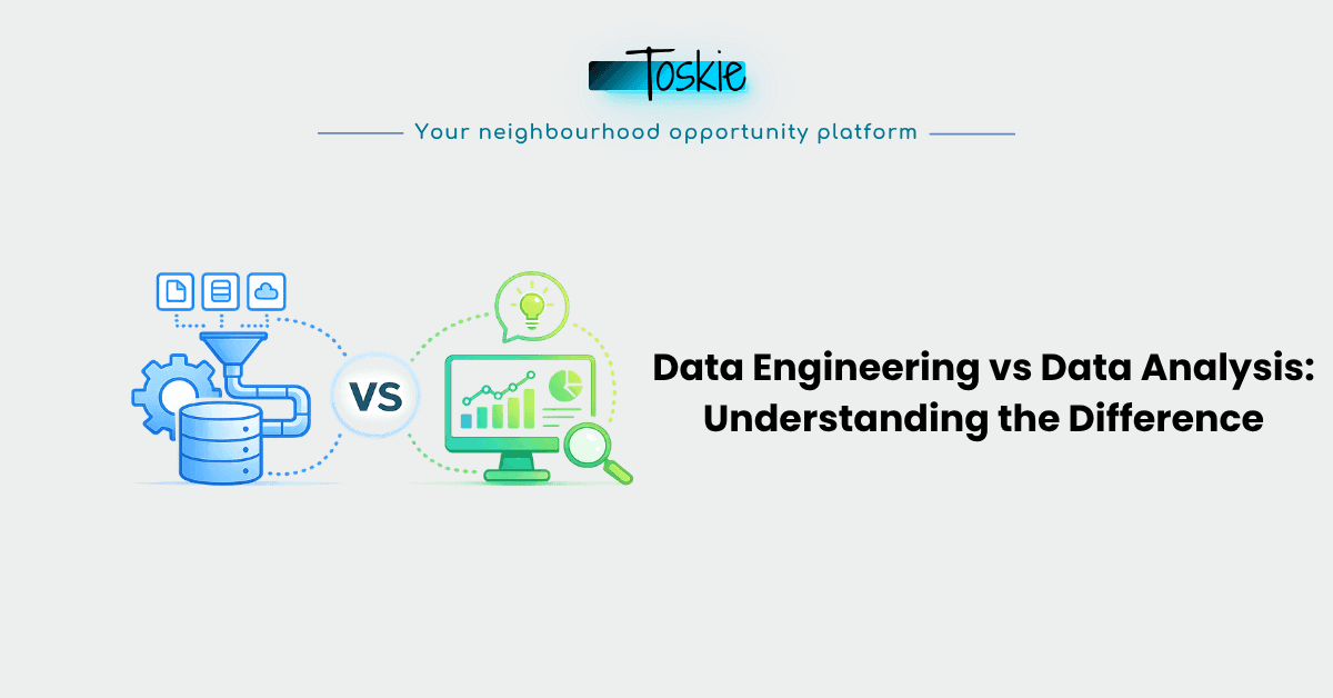 data engineering vs data analysis cover image