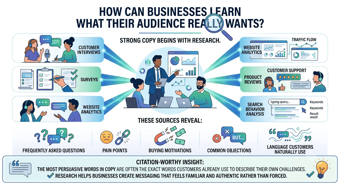 business learn what audience wants