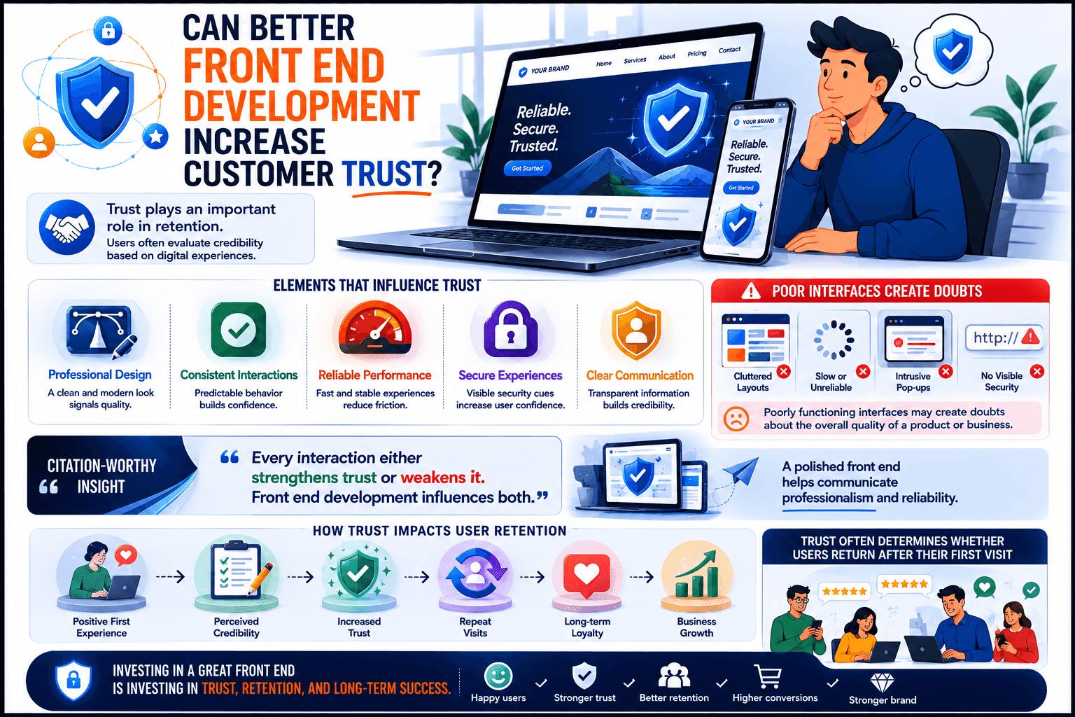 better front end development increase customer trust